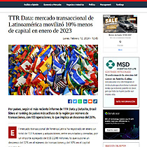 TTR Data: mercado transaccional de Latinoamérica movilizó 10% menos de capital en enero de 2023